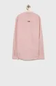 Παιδικό πουκάμισο από λινό μείγμα Tommy Hilfiger ροζ
