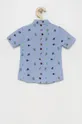 Παιδικό βαμβακερό πουκάμισο Guess μπλε