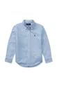 niebieski Polo Ralph Lauren Koszula bawełniana dziecięca 321819238002 Chłopięcy