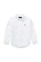 bijela Dječja pamučna košulja Polo Ralph Lauren Za dječake
