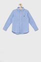 jasny niebieski Polo Ralph Lauren koszula bawełniana dziecięca 322819238002 Chłopięcy