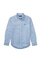 Dječja pamučna košulja Polo Ralph Lauren bez uzorka plava 323819238002
