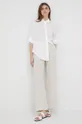 Сорочка з льону Lauren Ralph Lauren білий