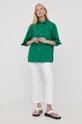 Bavlnená košeľa MAX&Co. zelená