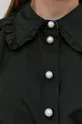 Custommade - Βαμβακερό πουκάμισο Barbette μαύρο