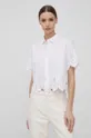 λευκό Βαμβακερό πουκάμισο Pepe Jeans Laura