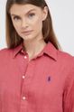 różowy Polo Ralph Lauren koszula lniana