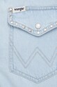 Wrangler koszula bawełniana W5S91D425 niebieski SS22