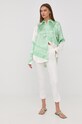 Victoria Beckham koszula 1222WSH003526D zielony SS22