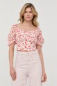 Miss Sixty bluzka jedwabna różowy 6W2XJ1720000