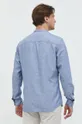 fioletowy Premium by Jack&Jones koszula z domieszką lnu