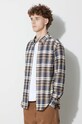 Woolrich koszula bawełniana granatowy CFWOSI0073MRUT2909
