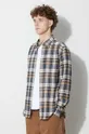 navy Woolrich cotton shirt