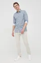 Bombažna srajca Karl Lagerfeld modra