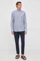 Îmbrăcăminte Karl Lagerfeld camasa de in 521612.605035 bleumarin