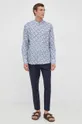 Karl Lagerfeld camicia di lino 55% Lino, 45% Cotone