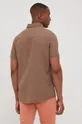 marrone Solid camicia di lino