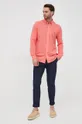 Βαμβακερό πουκάμισο Polo Ralph Lauren πορτοκαλί