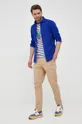 Polo Ralph Lauren koszula bawełniana 710861198005 niebieski