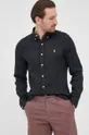 tmavomodrá Ľanová košeľa Polo Ralph Lauren