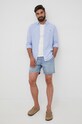 Îmbrăcăminte Polo Ralph Lauren cămașă de in 710873446001 albastru