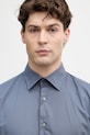 BOSS koszula męska bawełniana z elastanem H-HANK-kent-C1-214 niebieski 50469345
