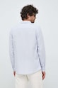 Calvin Klein koszula lniana niebieski K10K108664.PPYY
