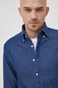 tmavomodrá Bavlnená košeľa MICHAEL Michael Kors