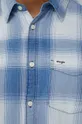 Bavlnená košeľa Wrangler modrá