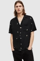 czarny AllSaints koszula DAISY SS SHIRT Męski