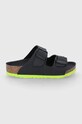 Birkenstock klapki dziecięce Arizona imitacja skóry licowej czarny 1022369.26.35