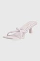 Încălțăminte Guess papuci Beinna FL6BNN.LEA03.LILAC roz