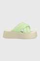 Vagabond Shoemakers slapi de piele Courtney platformă turcoaz 5334.201.62