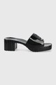 Pantofle Karl Lagerfeld JELLY BLOK HEEL sloupkový černá KL83005.V00