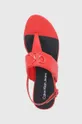 červená Kožené sandále Calvin Klein Jeans