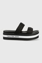 Natikače Calvin Klein Jeans tekstil crna YW0YW00561.BDS