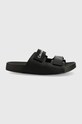 Calvin Klein Jeans bőr papucs nappa bőr fekete YW0YW00597.BDS