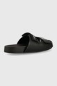 Calvin Klein Jeans bőr papucs YW0YW00597.BDS fekete SS22