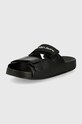 Cipők Calvin Klein Jeans bőr papucs YW0YW00597.BDS fekete