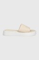 Шлепанцы Calvin Klein платформа бежевый HW0HW00893.0LD