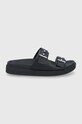 Calvin Klein klapki skórzane płaski czarny HW0HW01155.BAX