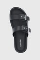 Calvin Klein klapki skórzane czarny HW0HW01155.BAX