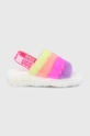 multicolor UGG kapcie wełniane Fluff Yeah Slide Damski