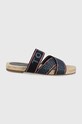 Pantofle Tommy Hilfiger textilní námořnická modř FW0FW06307.DW5