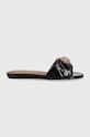 Кожаные шлепанцы Kurt Geiger London Kensington Flat венский чёрный 8496100309.BLACK