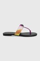 Kurt Geiger London șlapi de piele Kensington T-Bar piele multicolor 8651469109.MULTI.OT