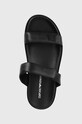 Kožené pantofle Emporio Armani černá X3P778.XF271.00002