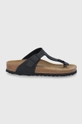 Birkenstock slapi Gizeh imitatie de piele negru 43693