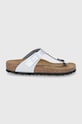 Birkenstock slapi Gizeh imitatie de piele argintiu 43853.Gizeh