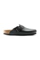 Kožené šľapky Birkenstock Boston usňová koža čierna 60193
